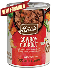 Merrick Grain Free Cowboy Cookout Case of 12 Wet Dog Food 360g