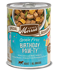 Merrick Special Occasion Grain Free Birthday Paw-ty Case of 12 Wet Dog Food 360g