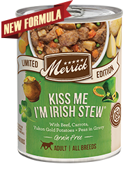 Merrick Seasonal Grain-Free Kiss Me I'm Irish Stew Recipe Case of 12 Canned Dog Food 360g