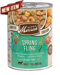 Merrick Limited Edition Spring Fling in Gravy Recipe Grain-Free Case of 12 Adult Wet Dog Food 360g
