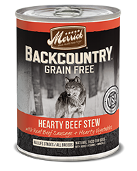 Merrick Backcountry Grain Free - Hearty Beef Stew Case of 12 Wet Dog Food 360g