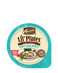 Merrick Lil' Plates Grain Free Dainty Duck Medley Small Breed Case of 12 Wet Dog Food 100g