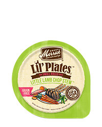 Merrick Lil' Plates Grain Free Little Lamb Chops Stew Small Breed Case of 12 Wet Dog Food 100g