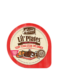 Merrick Lil' Plates Grain Free Teeny Texas Steak Tips Dinner Small Breed Case of 12 Wet Dog Food 100g
