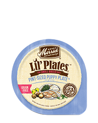Merrick Lil' Plates Grain Free Pint-Sized Puppy Plate Small Breed Case of 12 Wet Puppy Food 100g