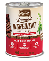 Merrick Grain-Free Limited Ingredient Diet Beef Recipe Canned Dog Food 360g