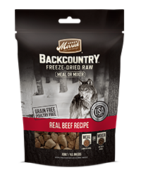 Merrick Backcountry Freeze-Dried Raw Meal Mixer - Real Beef Recipe Dog Food Toppers 354g