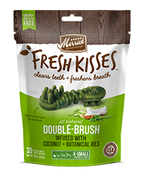 Merrick Fresh Kisses Coconut Oil + Botanicals Extra Small Brush Dental 78 Count Dog Treats 680g