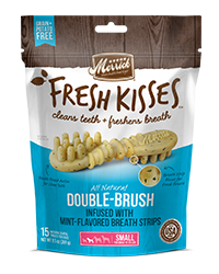 Merrick Fresh Kisses Mint Breath Strips Small Brush Dental 36 Count Dog Treats 652g