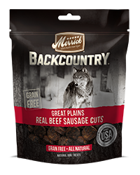 Merrick Backcountry Great Plains Real Beef Sausage Cuts Grain-Free Dog Treats 142g