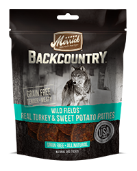 Merrick Backcountry Wild Fields Real Turkey + Sweet Potato Patties Dog Treats 142g