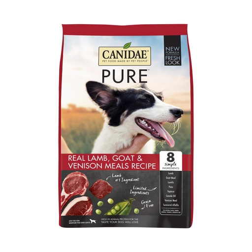 CANIDAE PURE Grain Free Limited Ingredient Real Lamb, Goat &amp; Venison Dry Dog Food 10.9kg