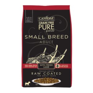 CANIDAE PURE Grain Free Small Breed Raw Coated Formula with Lamb Dry Dog Food 4.5kg