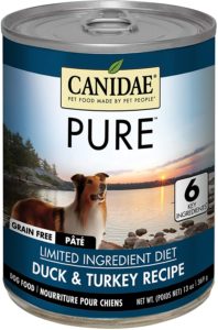 CANIDAE Grain-Free PURE Limited Ingredient Duck &amp; Turkey Formula Case of 12 Canned Dog Food 368g