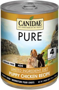 CANIDAE Grain-Free PURE Puppy Limited Ingredient Chicken Formula Case of 12 Canned Dog Food 368g