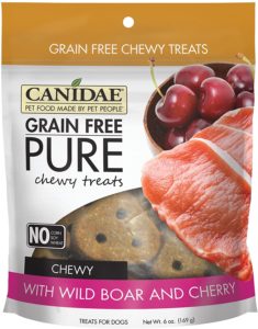 Canidae Grain Free Pure Chewy with Wild Boar Cherry Treats 162g