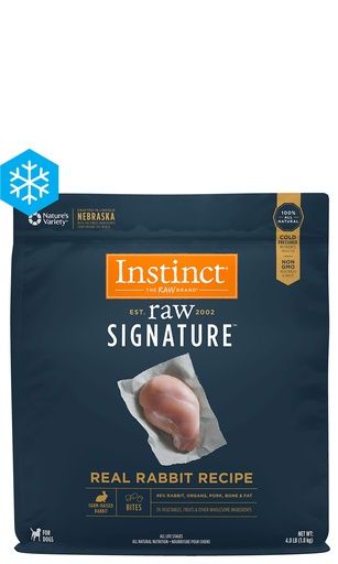 Instinct Raw Signature Frozen Bites Real Rabbit Recipe Dry Dog Food 1.8kg