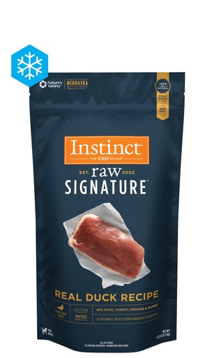Instinct Raw Signature Frozen Patties Real Duck Recipe Dry Dog Food 2.7kg