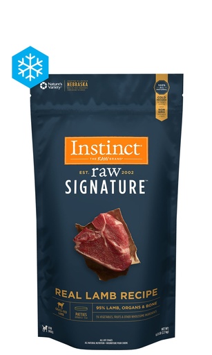 Instinct Raw Signature Frozen Patties Real Lamb Recipe Dry Dog Food 2.7kg