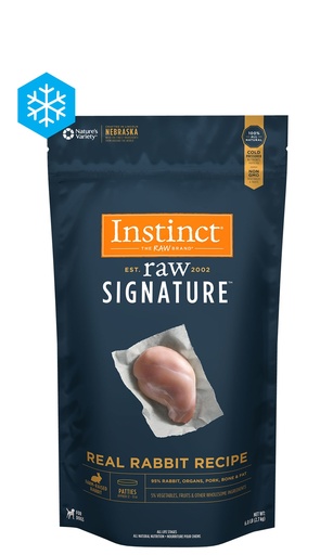 Instinct Raw Signature Frozen Patties Real Rabbit Recipe Dry Dog Food 2.7kg
