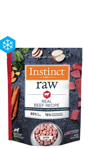 Instinct Frozen Raw Bites Grain-Free Real Beef Recipe Dog Food 2.7kg