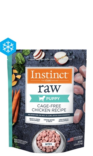 Instinct Raw Frozen Bites Cage-Free Chicken Recipe for Puppies Dry Dog Food 1.4kg