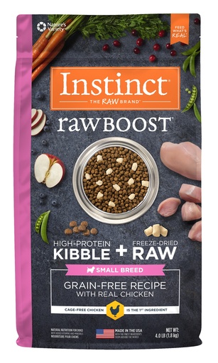 Instinct Raw Boost Small Breed Grain-Free Recipe with Real Chicken Dry Dog Food with Freeze-Dried Raw Pieces 4.5kg