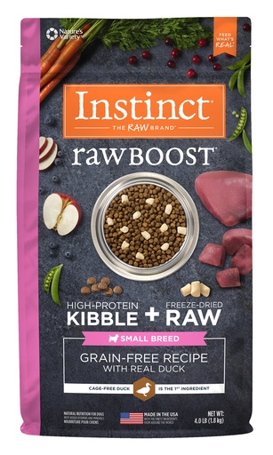 Instinct Raw Boost Small Breed Grain-Free Recipe with Real Duck Dry Dog Food with Freeze-Dried Raw Pieces 1.8kg