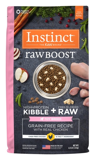 Instinct Raw Boost Grain-Free Recipe with Real Chicken for Toy Breed Dogs Dry Dog Food 1.8kg
