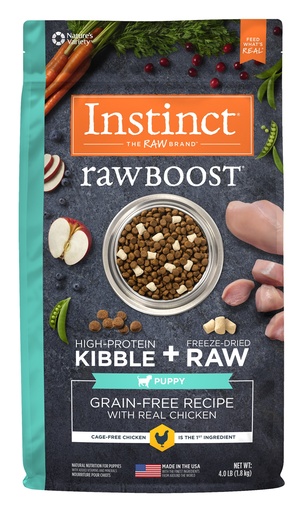 Instinct Raw Boost Puppy Grain-Free Recipe with Real Chicken Dry Food with Freeze-Dried Raw Pieces 4.5kg