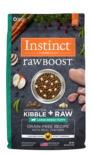 Instinct Raw Boost Large Breed Puppy Grain-Free Recipe with Real Chicken Dry Dog Food with Freeze-Dried Raw Pieces 9kg