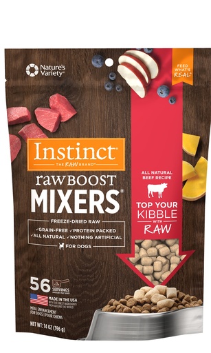 Instinct Freeze-Dried Raw Boost Mixers Grain-Free Beef Recipe Dog Food Topper 396g