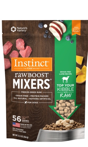 Instinct Freeze-Dried Raw Boost Mixers Grain-Free Lamb Recipe Case of 12 Dog Food Topper 25g