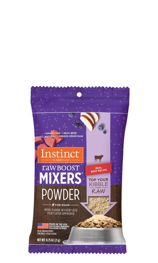 Instinct Raw Boost Mixers Powder Cage-Free Beef Recipe Case of 12 Toppers 21g