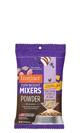 Instinct Raw Boost Mixers Powder Cage-Free Chicken Recipe Case of 12 Toppers 21g