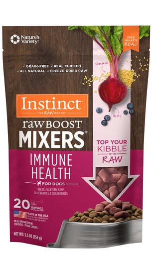 Instinct Freeze-Dried Raw Boost Mixers Grain-Free Immune Health Recipe Dog Food Topper 156g