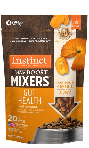 Instinct Freeze-Dried Raw Boost Mixers Grain-Free Gut Health Recipe Dog Food Topper 354g