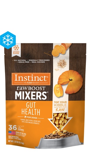 Instinct Raw Boost Frozen Mixers Gut Health Recipe Dog Food Toppers 566g