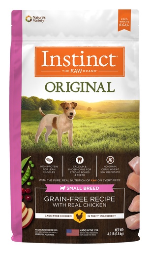 Instinct Original Small Breed Grain-Free Recipe with Real Chicken Freeze-Dried Raw Coated Dry Dog Food 5kg