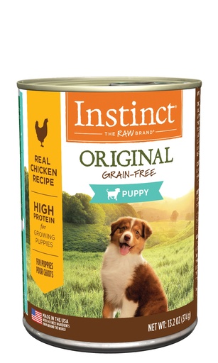 Instinct Original Puppy Grain-Free Real Chicken Recipe Case of 6 Wet Canned Dog Food 374g