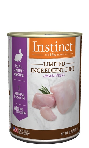 Instinct Limited Ingredient Diet Grain-Free Real Rabbit Recipe Case of 6 Wet Dog Food 374g