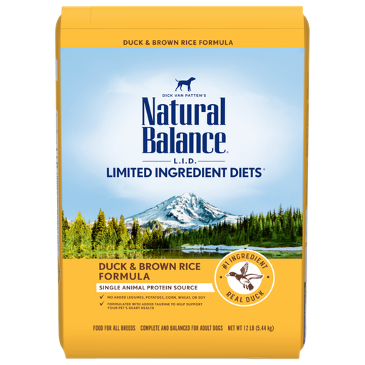 Natural Balance L.I.D. Limited Ingredient Diets Duck &amp; Brown Rice Formula Dry Dog Food 11.8kg