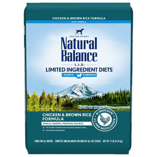 Natural Balance L.I.D. Limited Ingredient Diets Chicken &amp; Brown Rice Formula Dry Puppy Food 10.9kg