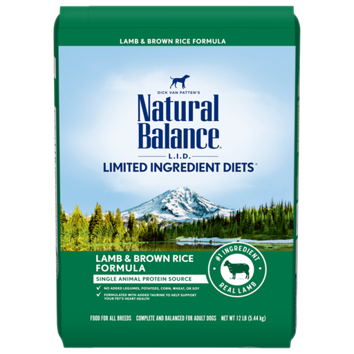 Natural Balance L.I.D. Limited Ingredient Diets Lamb &amp; Brown Rice Formula Dry Dog Food 11.8kg