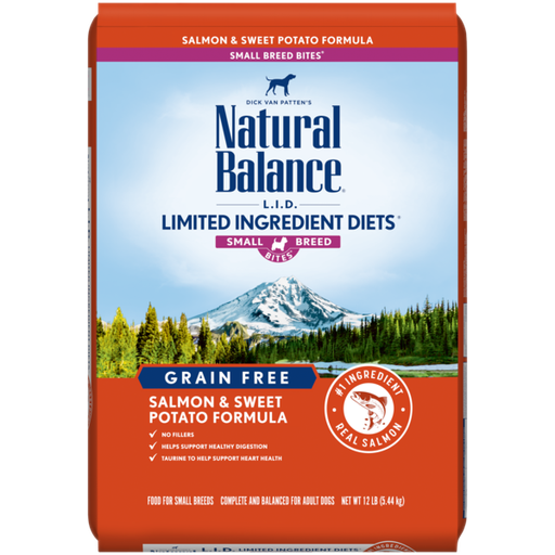 Natural Balance L.I.D. Limited Ingredient Diets Salmon &amp; Sweet Potato Formula Small Breed Bites Dry Dog Food 5.4kg