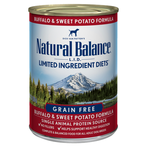 Natural Balance L.I.D. Limited Ingredient Diets Buffalo &amp; Sweet Potato Formula Wet Dog Food 369g