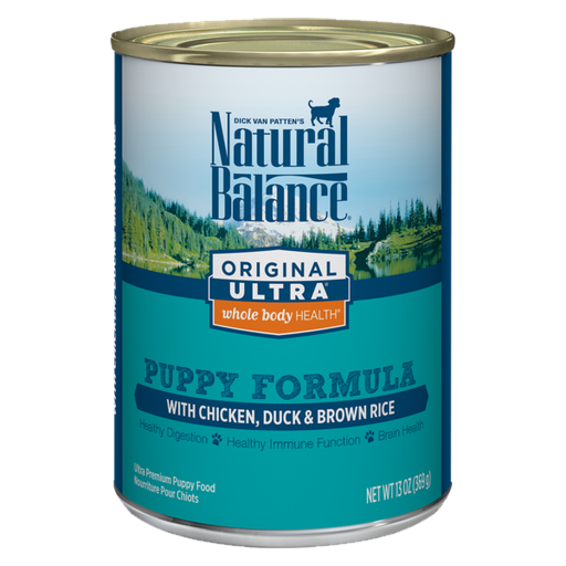 Natural Balance Puppy Formula Original Ultra Whole Body Health Chicken, Duck &amp; Brown Rice Wet Dog Food 369g