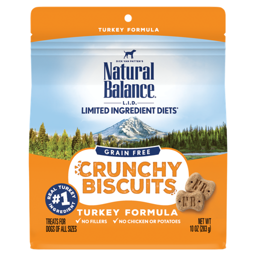 Natural Balance Limited Ingredient Diet Crunchy Biscuits Turkey Case of Dog Treat 78g