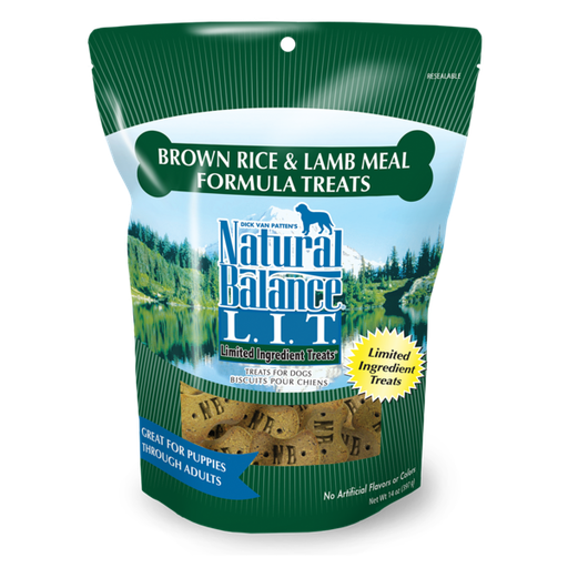 Natural Balance L.I.T. Limited Ingredient Treats Brown Rice &amp; Lamb Meal Formula Dog Treats 397g