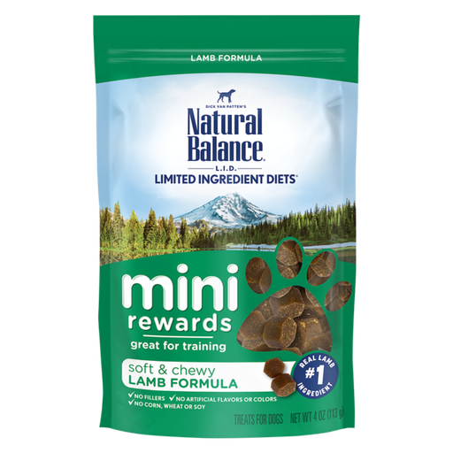 Natural Balance Limited Ingredient Diets Mini-Rewards Lamb Formula Dog Treats 113g